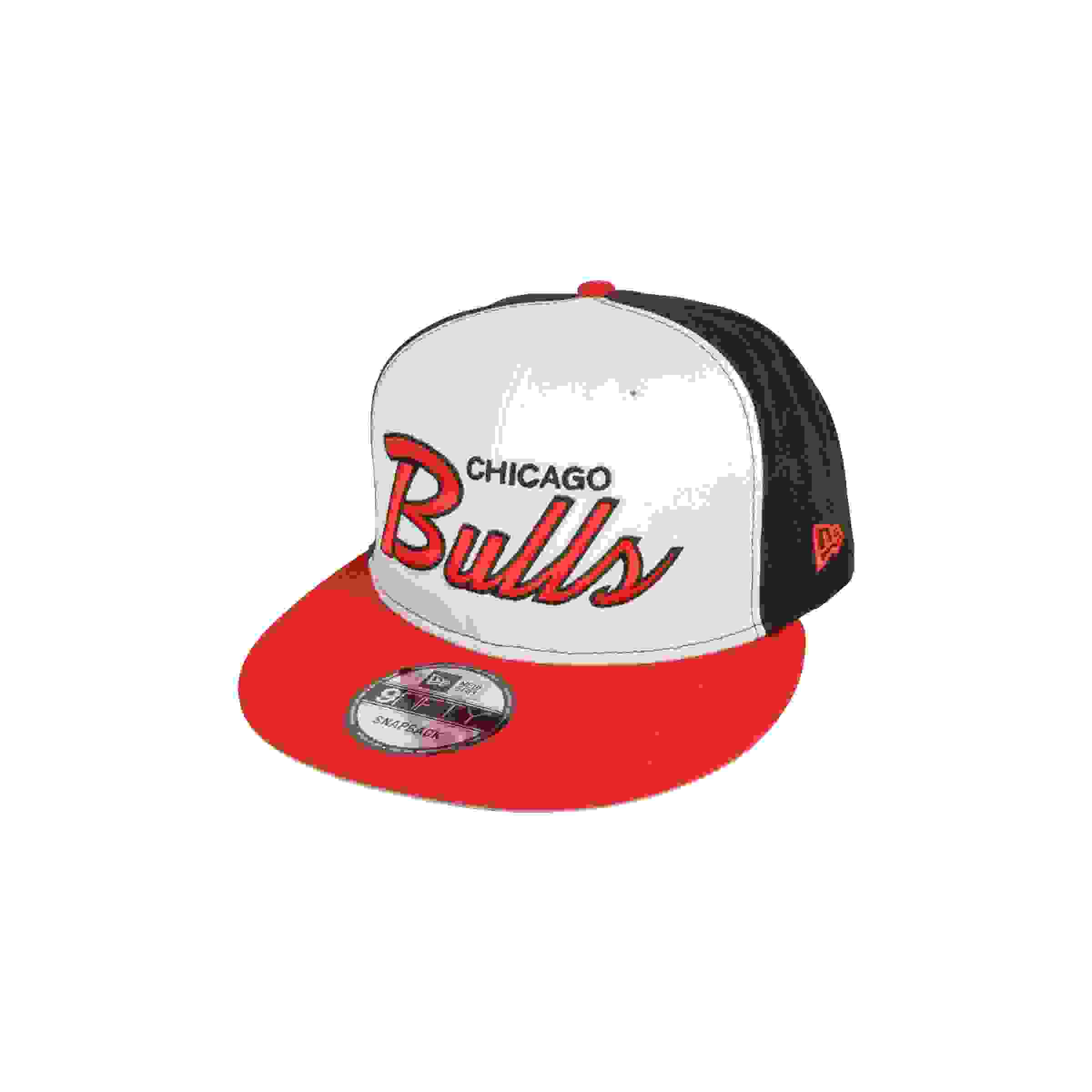 New Era Chicago Bulls 9FIFTY Script Black/Red Snapback Hat